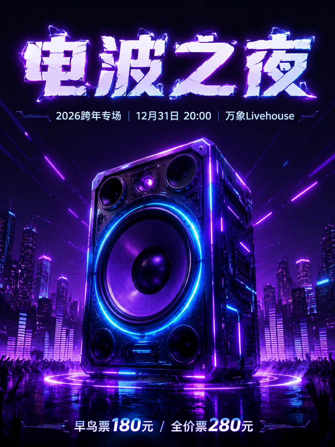 模板 3 · 演出票务海报 A